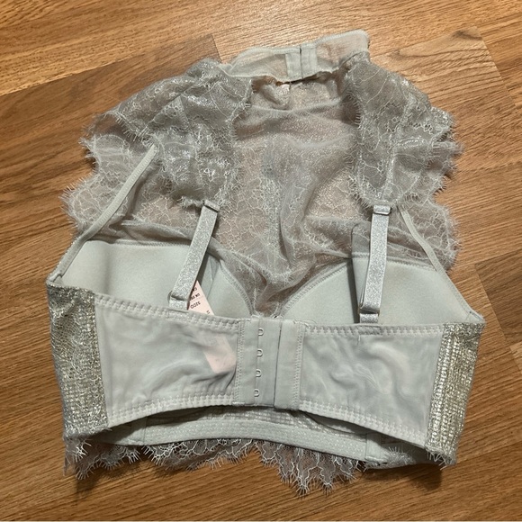 Victoria's Secret Dream Angels High Neck Chatilly Lace Demi Bra 32DD NWT $72 - Picture 6 of 7